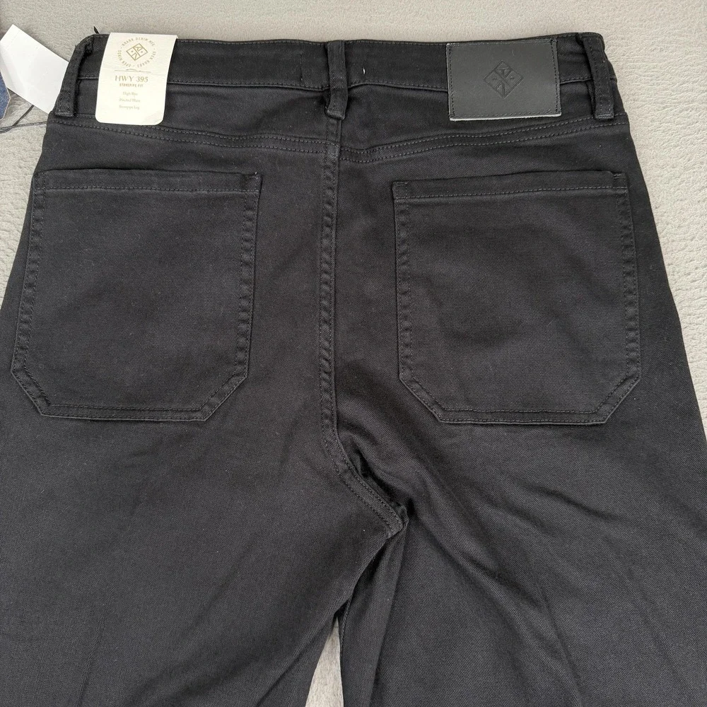 Roark HWY 395 Stovepipe Jeans Womens 29 Black High Rise Denim Pants Casual - Picture 12 of 13